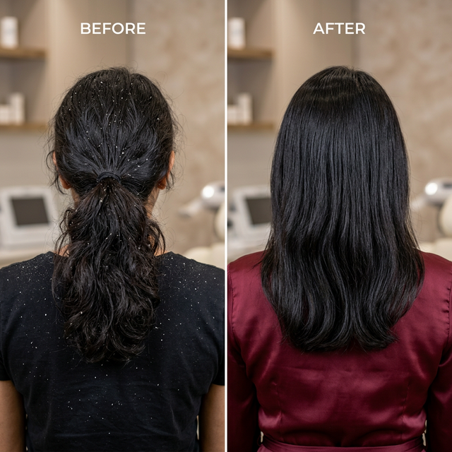 Dencespot Dandruff Treatment Result